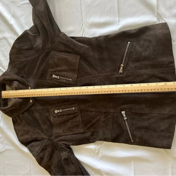 KOC Suede Lamb Leather Zip Jacket Women's Medium M Casual, Work-Casual Cool - Picture 6 of 8